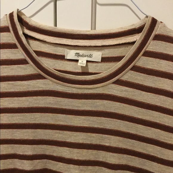 Madewell Metallic Striped Tee - Picture 2 of 4